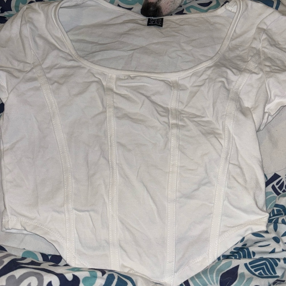 white crop top soft cotton material